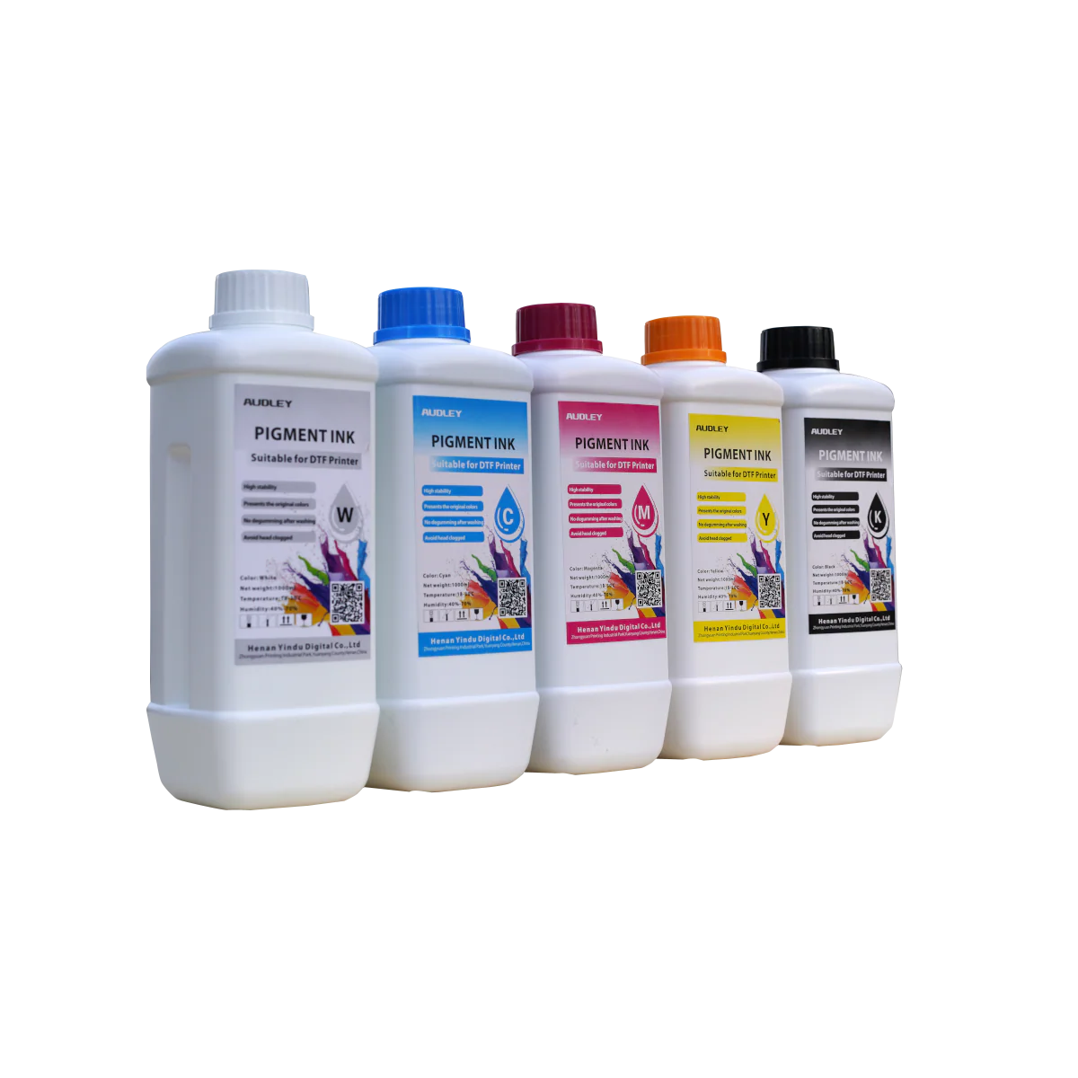 Audley 1000ml Budget-Friendly DTF Ink - Affordable Pigment Ink for Reliable, Vibrant Colors at 80% Usage Efficiency